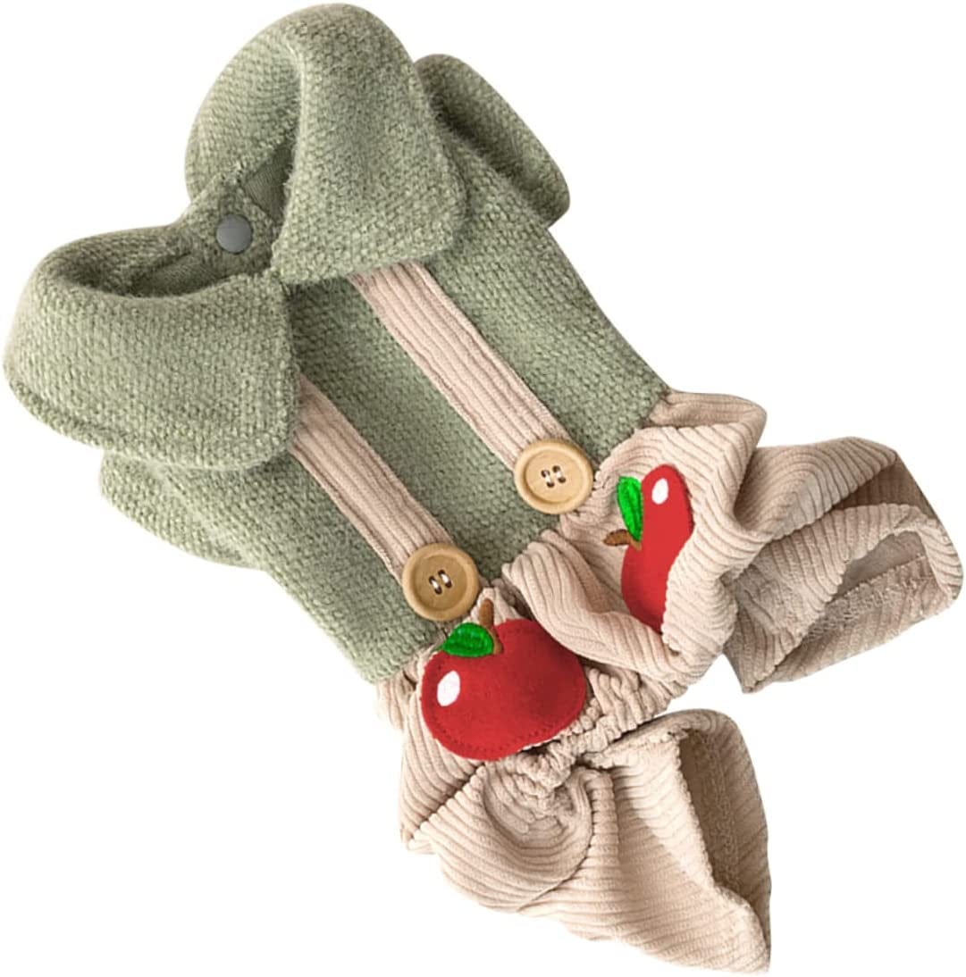 BCOATH 1Pc Costume Garment Small Autumn Dog Doggie Coat Winter Sweater Soft Lovely XL Jacket Cat Pet Coats Overalls Decorative Suspender Hoodie Party Weather Daily Girl Cold Cosplay Animals & Pet Supplies > Pet Supplies > Dog Supplies > Dog Apparel BCOATH Assorted Color 42X30X1cm 