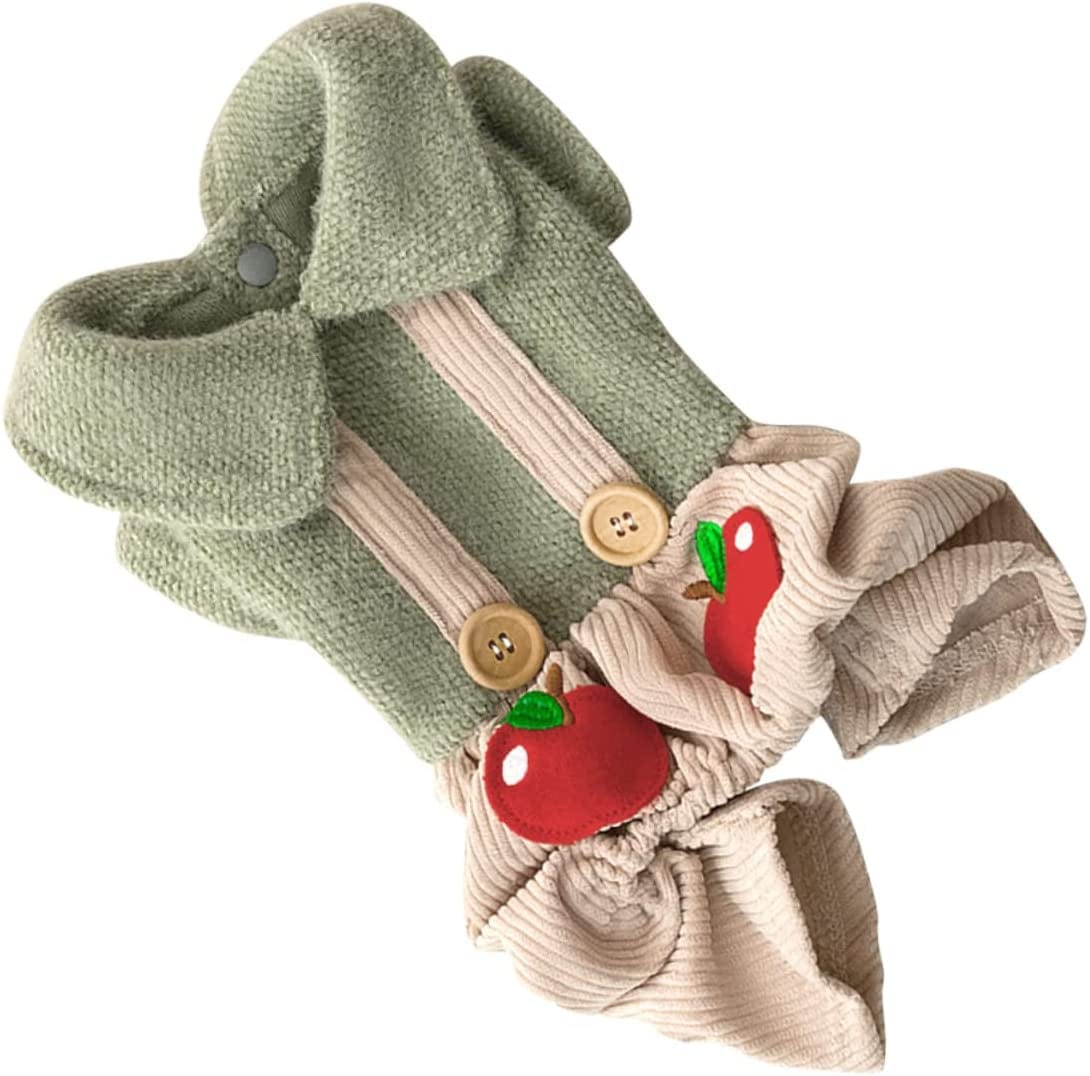 BCOATH 1Pc Costume Garment Small Autumn Dog Doggie Coat Winter Sweater Soft Lovely XL Jacket Cat Pet Coats Overalls Decorative Suspender Hoodie Party Weather Daily Girl Cold Cosplay Animals & Pet Supplies > Pet Supplies > Dog Supplies > Dog Apparel BCOATH Assorted Color 32X20X1cm 