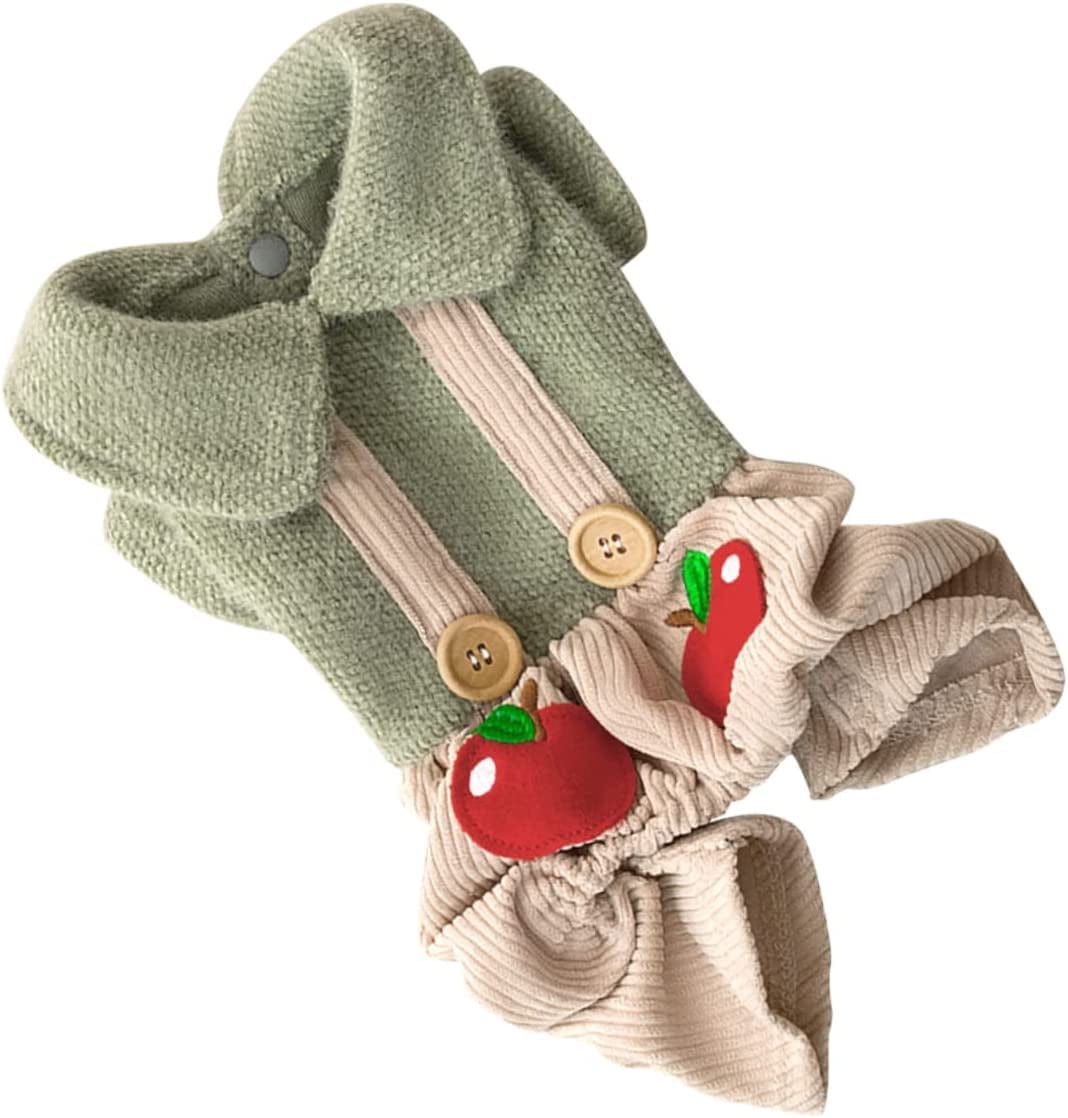 BCOATH 1Pc Costume Garment Small Autumn Dog Doggie Coat Winter Sweater Soft Lovely XL Jacket Cat Pet Coats Overalls Decorative Suspender Hoodie Party Weather Daily Girl Cold Cosplay Animals & Pet Supplies > Pet Supplies > Dog Supplies > Dog Apparel BCOATH Assorted Color 47X35x1cm 