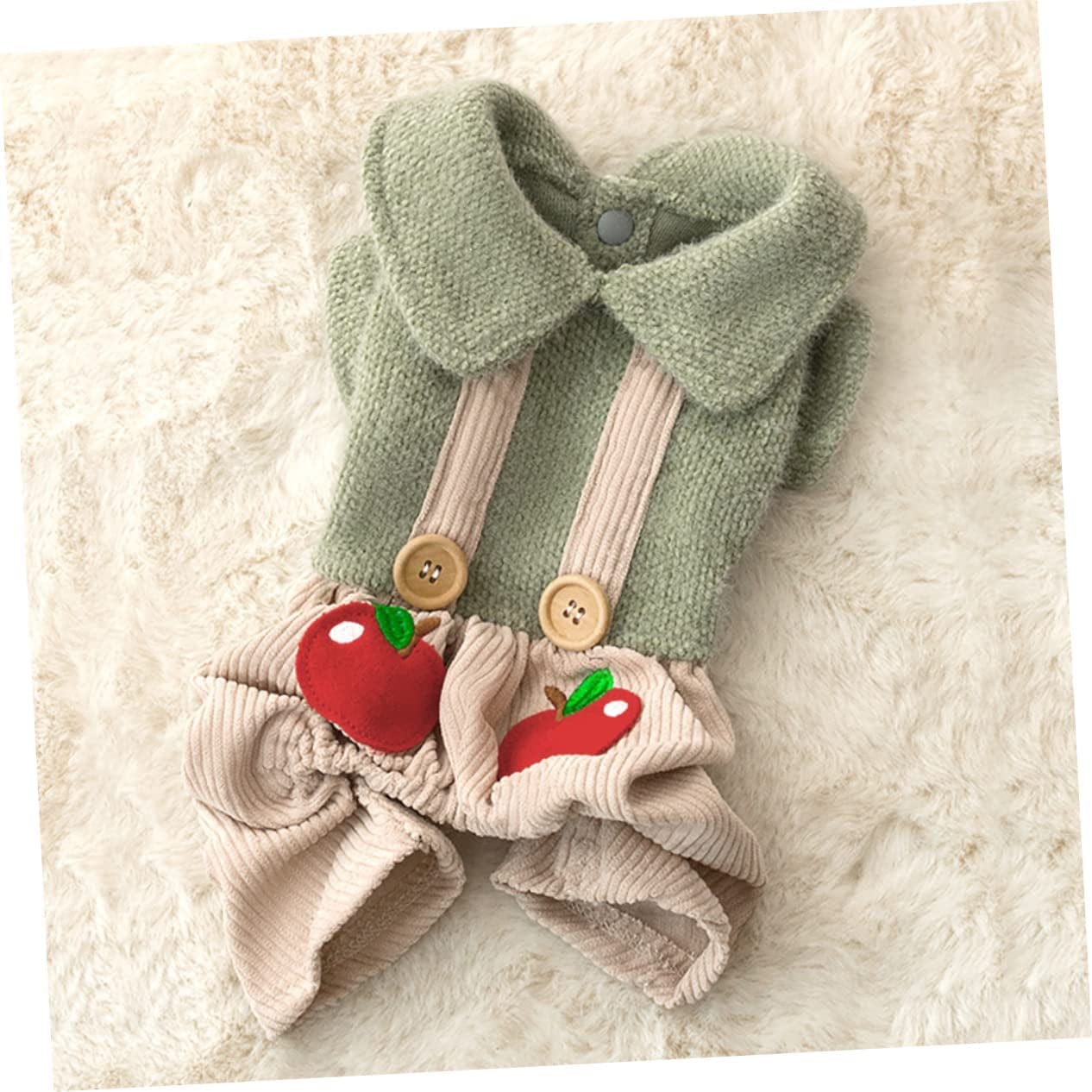 BCOATH 1Pc Costume Garment Small Autumn Dog Doggie Coat Winter Sweater Soft Lovely XL Jacket Cat Pet Coats Overalls Decorative Suspender Hoodie Party Weather Daily Girl Cold Cosplay Animals & Pet Supplies > Pet Supplies > Dog Supplies > Dog Apparel BCOATH   