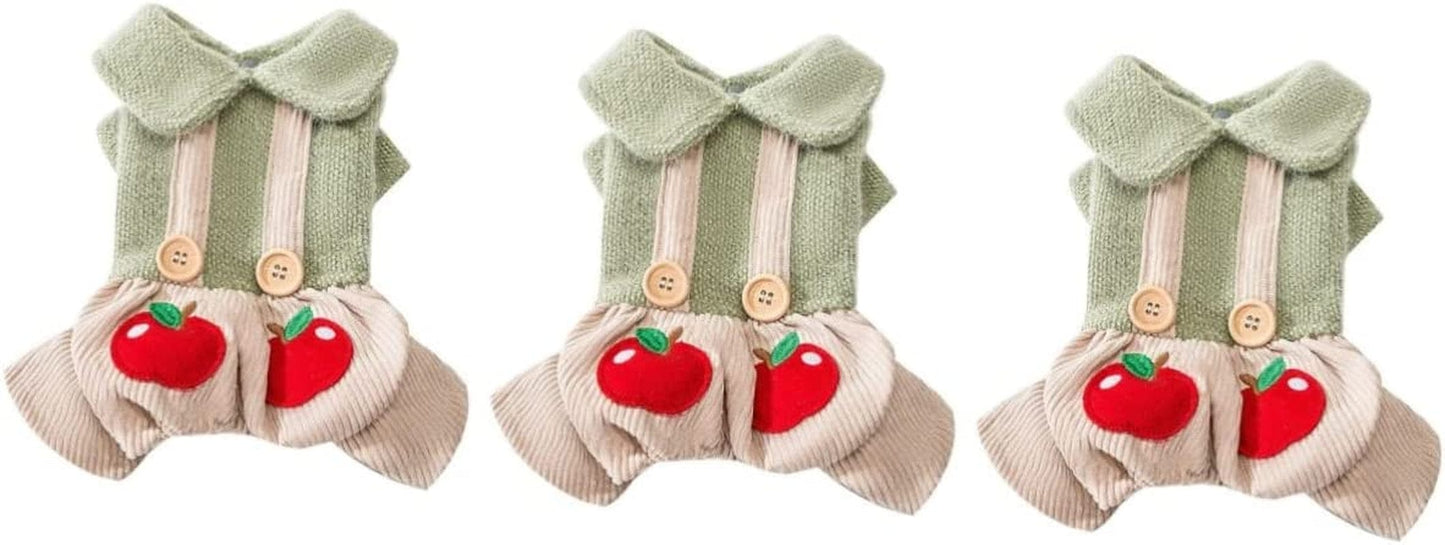 BCOATH 1Pc Costume Garment Small Autumn Dog Doggie Coat Winter Sweater Soft Lovely XL Jacket Cat Pet Coats Overalls Decorative Suspender Hoodie Party Weather Daily Girl Cold Cosplay Animals & Pet Supplies > Pet Supplies > Dog Supplies > Dog Apparel BCOATH Assorted Colorx3pcs 42X30X1cmx3pcs 