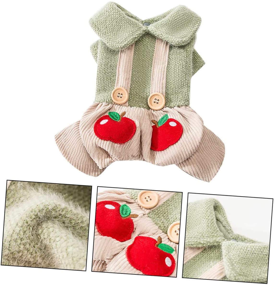 BCOATH 1Pc Costume Garment Small Autumn Dog Doggie Coat Winter Sweater Soft Lovely XL Jacket Cat Pet Coats Overalls Decorative Suspender Hoodie Party Weather Daily Girl Cold Cosplay Animals & Pet Supplies > Pet Supplies > Dog Supplies > Dog Apparel BCOATH   