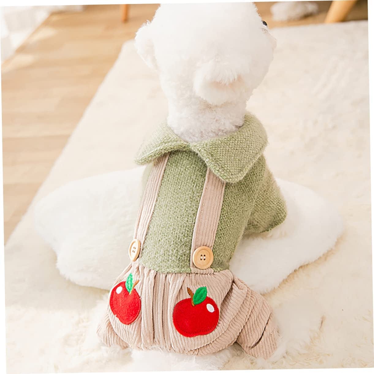 BCOATH 1Pc Costume Garment Small Autumn Dog Doggie Coat Winter Sweater Soft Lovely XL Jacket Cat Pet Coats Overalls Decorative Suspender Hoodie Party Weather Daily Girl Cold Cosplay Animals & Pet Supplies > Pet Supplies > Dog Supplies > Dog Apparel BCOATH   