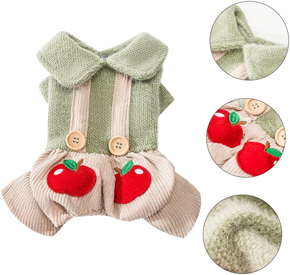 BCOATH 1Pc Costume Garment Small Autumn Dog Doggie Coat Winter Sweater Soft Lovely XL Jacket Cat Pet Coats Overalls Decorative Suspender Hoodie Party Weather Daily Girl Cold Cosplay Animals & Pet Supplies > Pet Supplies > Dog Supplies > Dog Apparel BCOATH   