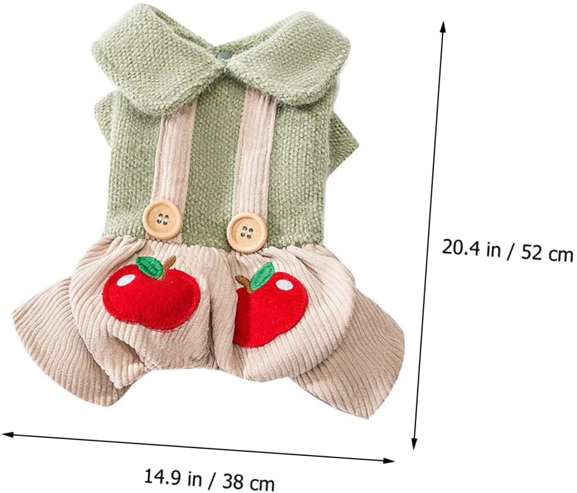 BCOATH 1Pc Costume Garment Small Autumn Dog Doggie Coat Winter Sweater Soft Lovely XL Jacket Cat Pet Coats Overalls Decorative Suspender Hoodie Party Weather Daily Girl Cold Cosplay Animals & Pet Supplies > Pet Supplies > Dog Supplies > Dog Apparel BCOATH   