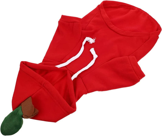 BCOATH 1Pc Pet Transformation Costume Red Sweaters Thermal Hoodie Knit Sweater Holiday Cat Apparel Puppy Polyester Hoodie Red Vest Polyester Pet Sweater for Dogs Small