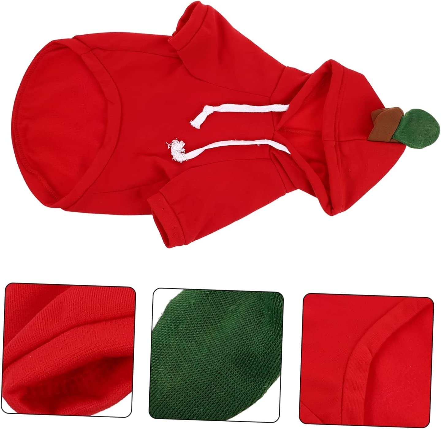 BCOATH 1Pc Pet Transformation Costume Red Sweaters Thermal Hoodie Knit Sweater Holiday Cat Apparel Puppy Polyester Hoodie Red Vest Polyester Pet Sweater for Dogs Small Animals & Pet Supplies > Pet Supplies > Dog Supplies > Dog Apparel BCOATH   