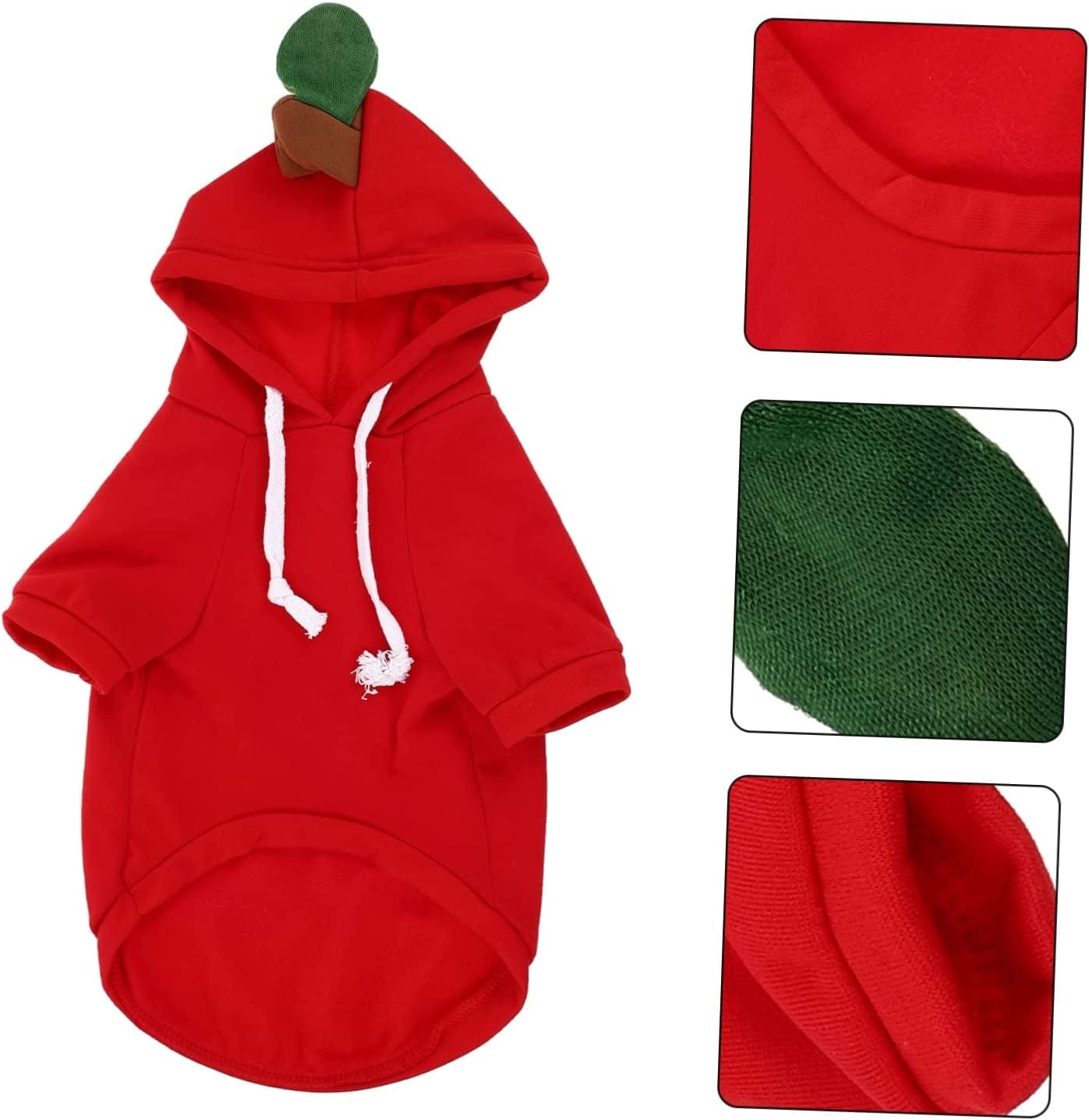 BCOATH 1Pc Pet Transformation Costume Red Sweaters Thermal Hoodie Knit Sweater Holiday Cat Apparel Puppy Polyester Hoodie Red Vest Polyester Pet Sweater for Dogs Small Animals & Pet Supplies > Pet Supplies > Dog Supplies > Dog Apparel BCOATH   