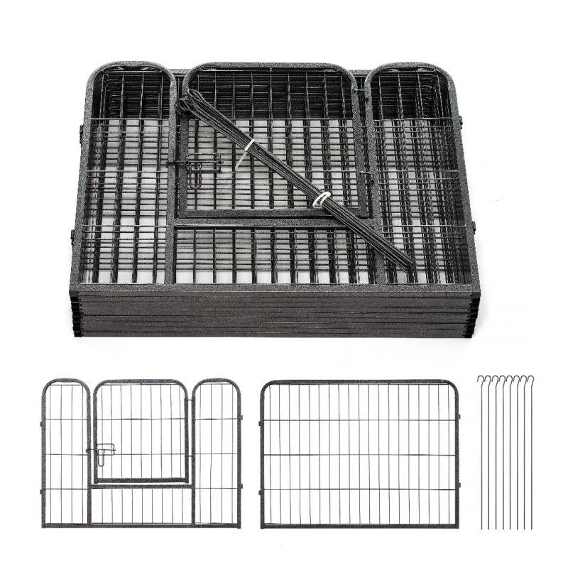 AFANQI One Door Dary Gray Dog Playpen, 31" X 24" Dog Fence, Exercise Pen for Large/Medium/Small Dogs and Cats, Pet Puppy Playpen for RV, Camping, Yard Animals & Pet Supplies > Pet Supplies > Dog Supplies > Dog Kennels & Runs AFANQI   