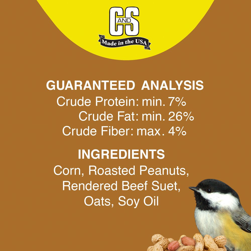 C&S Peanut Suet Nuggets, No Melt - No Waste, 27 Oz , Wild Bird Food Animals & Pet Supplies > Pet Supplies > Bird Supplies > Bird Food Central Garden and Pet   