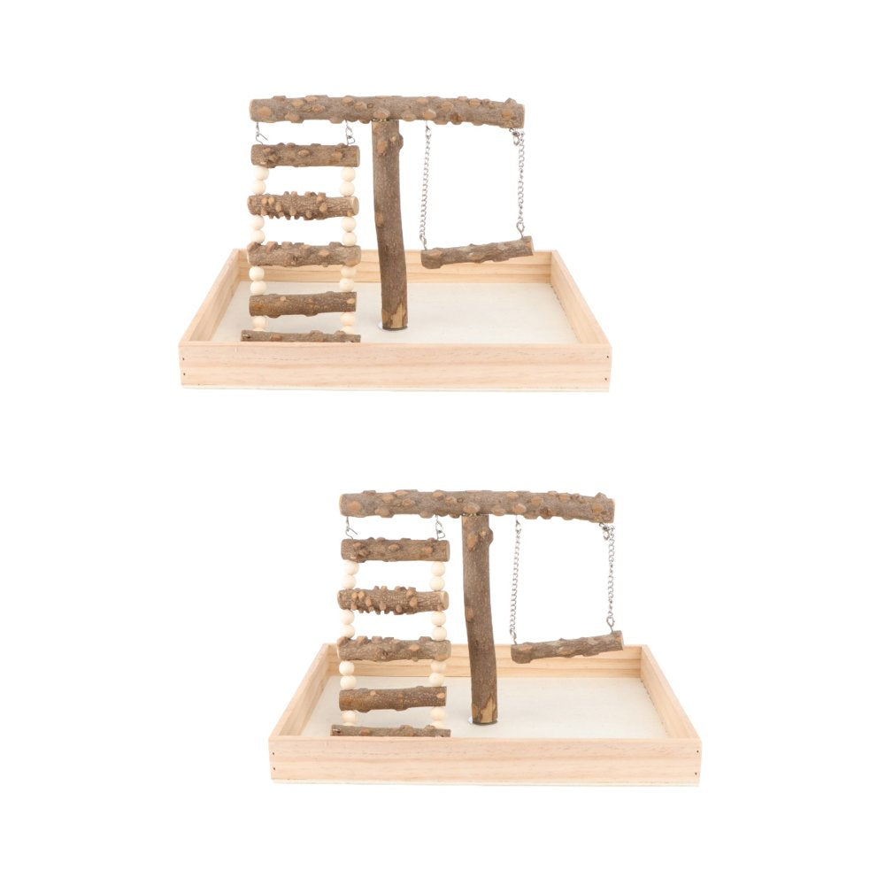 Frcolor Bird Parrot Toys Wood Perch Cage Stand Ladder Play Gym Gym Hanging Playstand Perch Perches Parrots Paw Grinding Stick Animals & Pet Supplies > Pet Supplies > Bird Supplies > Bird Ladders & Perches FRCOLOR   