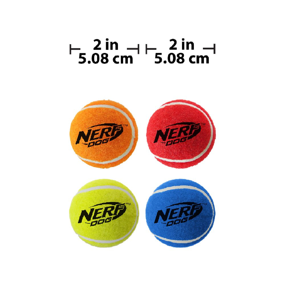 Nerf Dog 2” Squeak Tennis Ball Dog Toy 4-Pack Animals & Pet Supplies > Pet Supplies > Dog Supplies > Dog Toys Gramercy Products   