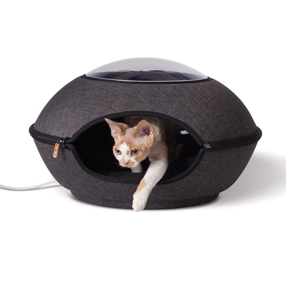 K&H Thermo Pod Pet Cat Bed, Gray Animals & Pet Supplies > Pet Supplies > Cat Supplies > Cat Beds Central Garden and Pet Gray  