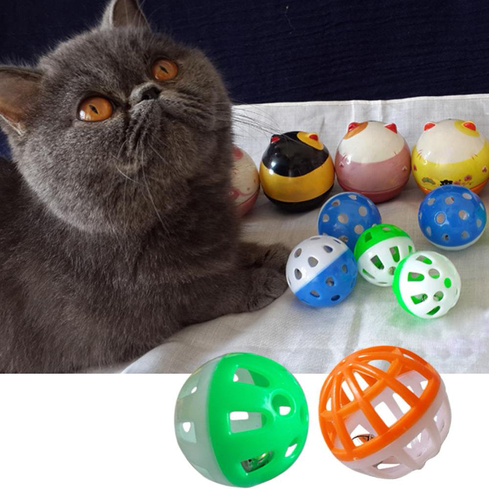 Luokeji 18PCS Pet Cat Kitten Play Balls with Jingle Bell Pounce Chase Rattle Toy Animals & Pet Supplies > Pet Supplies > Cat Supplies > Cat Toys Luokeji   