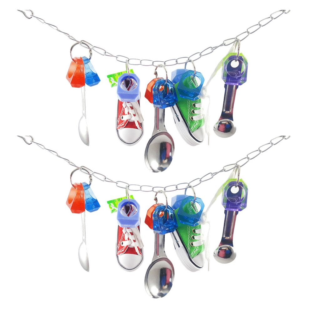 Petequip Bird Spoon Sneaker Toy Cage Spoon Hanging Climbing Bite Chewing Pet Swing Toy Random Color Animals & Pet Supplies > Pet Supplies > Bird Supplies > Bird Gyms & Playstands PetEquip   