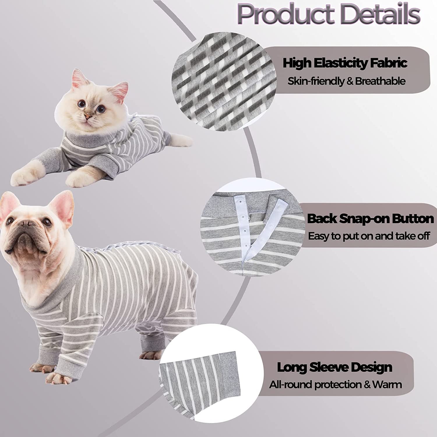 Mystery PeeJama Post-Surgery Recovery Suit - Onesie for Dog and Cat After  Surgery, Control Shedding