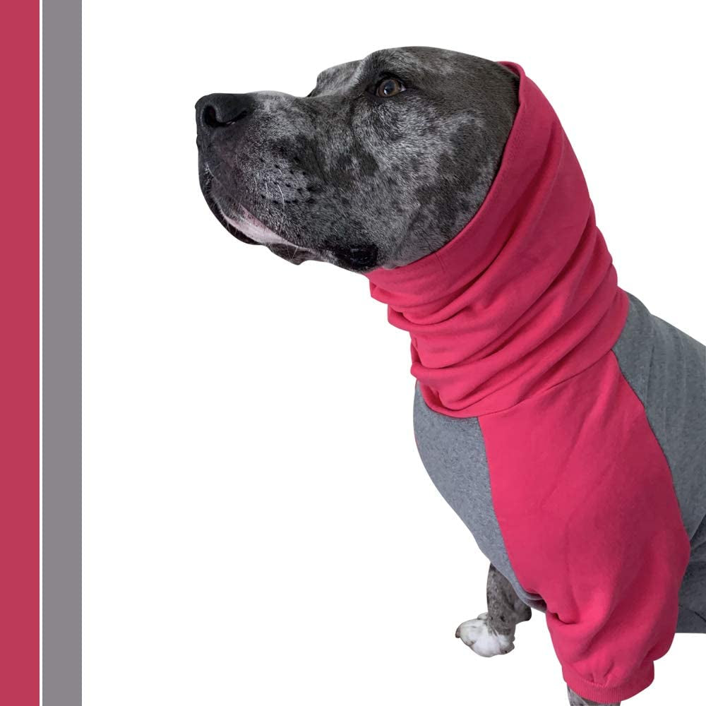 Tooth & Honey Large Dog Sweater/Pitbull/Large Dog Sweater Dog Sweatshirt/Hot Pink & Grey (Large) Animals & Pet Supplies > Pet Supplies > Dog Supplies > Dog Apparel Tooth & Honey   