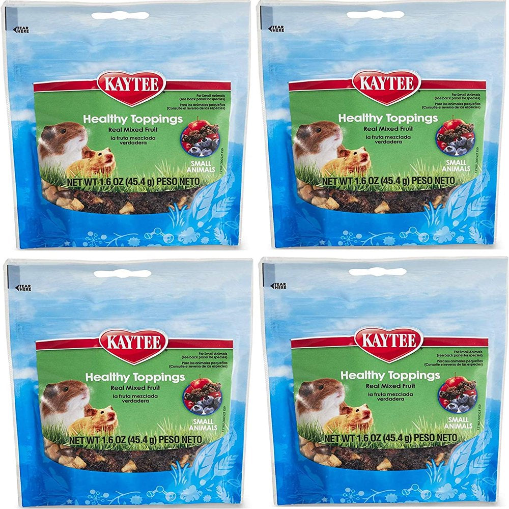 Kaytee Fiesta Healthy Toppings Mixed Fruit Treat for Small Animals (Rabbits, Guinea Pigs, Hamsters, Gerbils, Mice, and Rats) 4 Count Animals & Pet Supplies > Pet Supplies > Small Animal Supplies > Small Animal Food Kaytee Products Inc.   