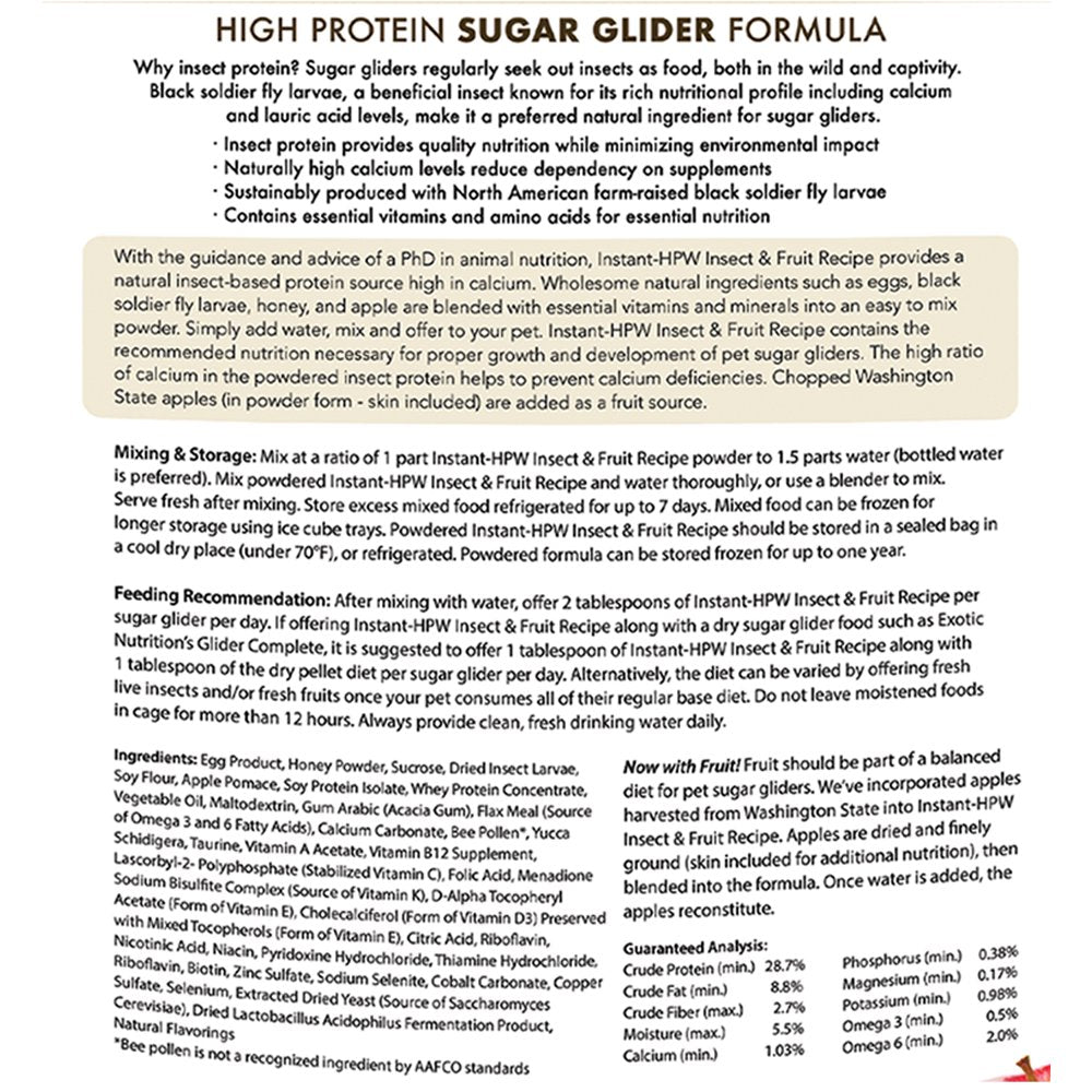 Exotic Nutrition Glider Essential Deluxe Food Starter Package - Zoopro Glider Essential, Zoopro Garden Fresh Re-Hydrate, Instant-Hpw Insect & Fruit Recipe Animals & Pet Supplies > Pet Supplies > Small Animal Supplies > Small Animal Food Exotic Nutrition   