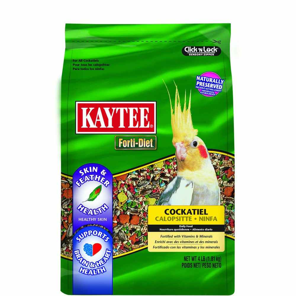 Kaytee Forti-Diet Cockatiel Pet Bird Food, 10 Lb Animals & Pet Supplies > Pet Supplies > Bird Supplies > Bird Food Central Garden and Pet 4 lbs  