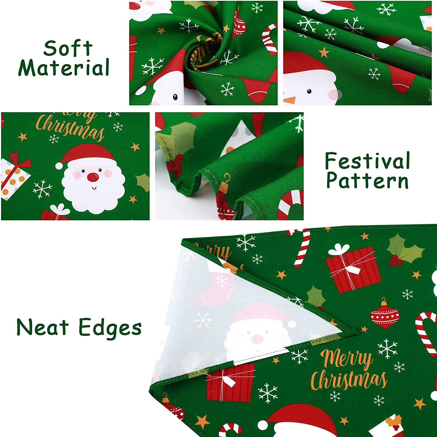 Pedgot 6 Pack Christmas Dog Bandanas Pet Triangle Scarf Xmas Dog Triangle Bandana Washable Christmas Dog Bib with Santa Claus Snowman Elk Pattern for Christmas Pet Costume Accessories Decoration Animals & Pet Supplies > Pet Supplies > Dog Supplies > Dog Apparel Pedgot   