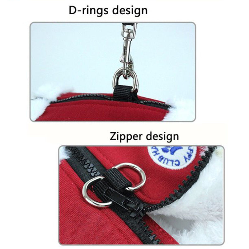 Dog Winter Coat with Thicken Furry Collar, Reflective Warm Pet Jacket Waterproof Windproof Dog Clothes for Cold Weather, Soft Puppy Vest Apparel for Small Medium Large Dogs, Blue, M Animals & Pet Supplies > Pet Supplies > Dog Supplies > Dog Apparel Dog jackets   