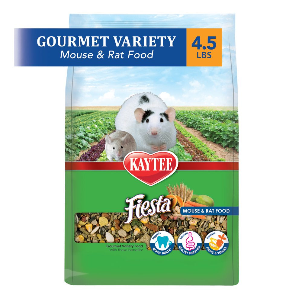 Kaytee Fiesta Mouse and Rat Food 4.5 Lb, Fortified Gourmet Diet Animals & Pet Supplies > Pet Supplies > Small Animal Supplies > Small Animal Food Central Garden and Pet   