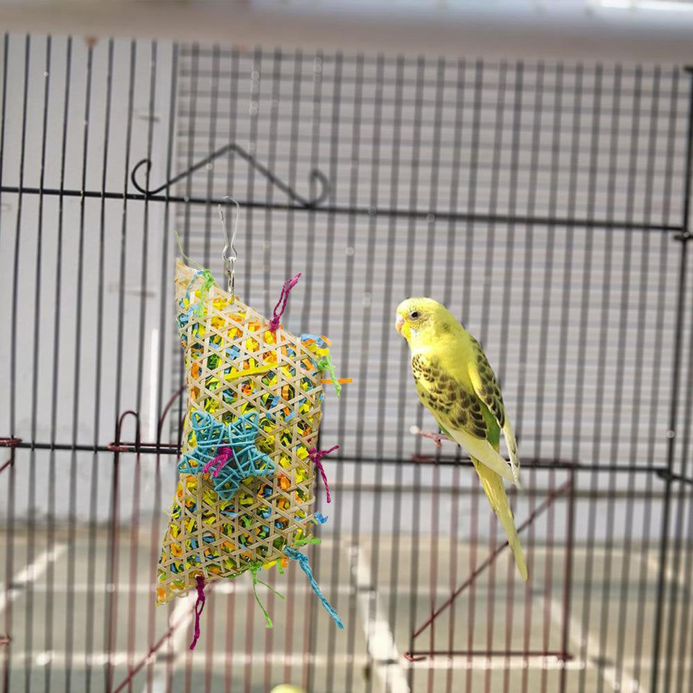 Fovolat Bird Chewing Toys Bird Shredding Toys Parrot Cage Shredder Toy Bird Shredding Toys Relieves Boredom Bird Chew Toys Enhance Mood Parrot Cage Shredder Accessories for Cockatiel Astonishing Animals & Pet Supplies > Pet Supplies > Bird Supplies > Bird Cage Accessories Fovolat   