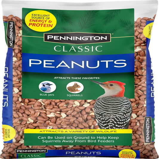 Pennington Shelled Peanuts Wildlife and Wild Bird Food, 5 Lb. Bag Animals & Pet Supplies > Pet Supplies > Bird Supplies > Bird Food CENTRAL GARDEN & PET COMPANY   