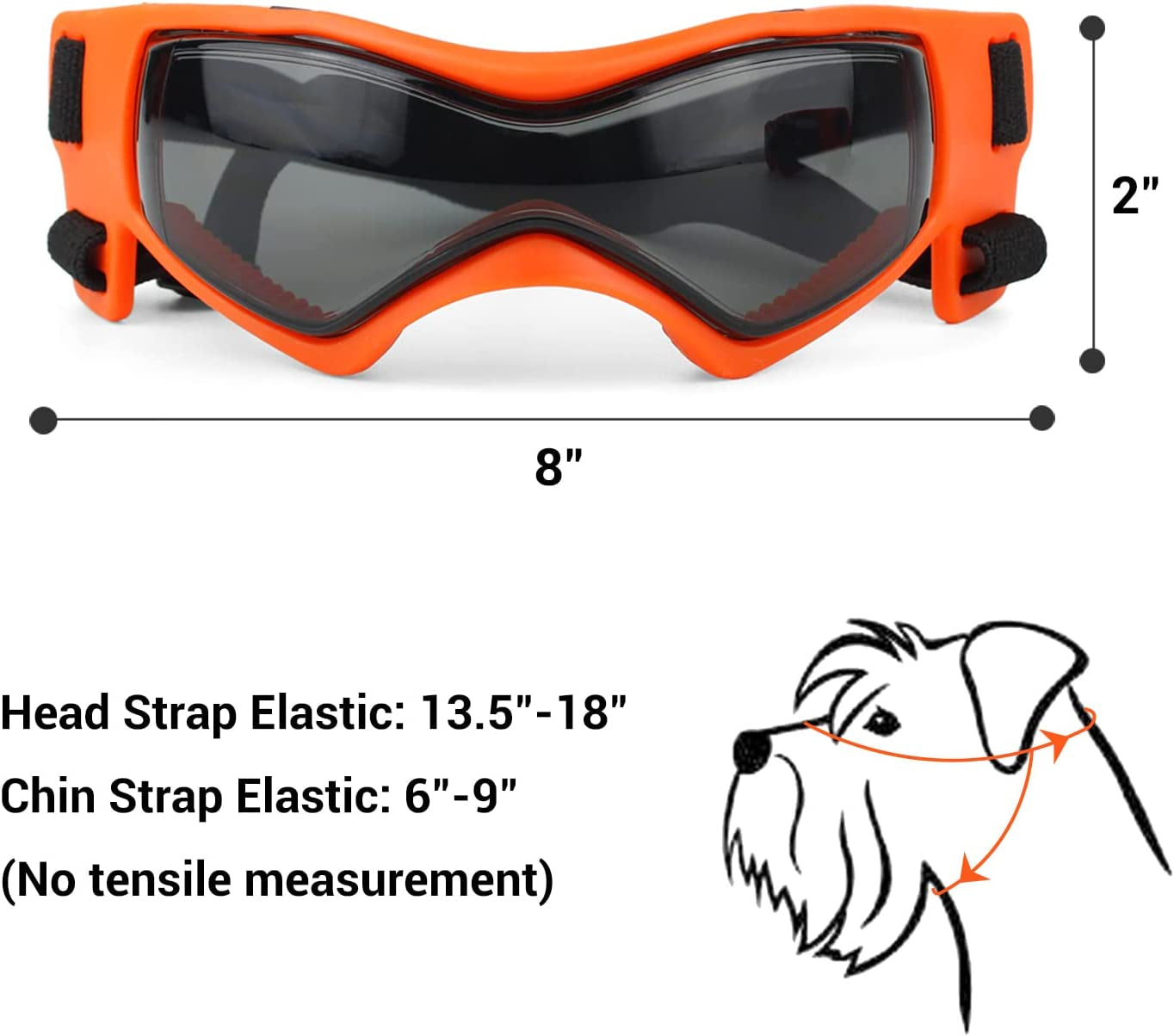 Enjoying Dog Goggles Small to Medium UV Protection Dogs Sunglasses Windproof Antifog Pet Glasses for Doggy Eye Wear, Soft Frame, Orange Animals & Pet Supplies > Pet Supplies > Dog Supplies > Dog Apparel Enjoying   