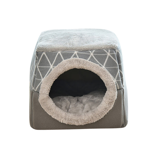 Tuscom Dog House Pet Dog Cashmere House Plaid Cat House Diamond House Pet Supplies Animals & Pet Supplies > Pet Supplies > Dog Supplies > Dog Houses 8737 Gray  