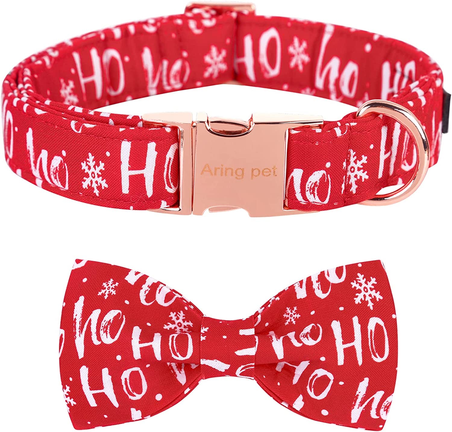 ARING PET Dog Collar with Detachable Bow, Adorable Bowtie Dog Collars, Adjustable & Comfortable Soft Collar Gift for Small Medium Large and Boy Girl Dogs. Animals & Pet Supplies > Pet Supplies > Dog Supplies > Dog Apparel ARING PET Red XL 