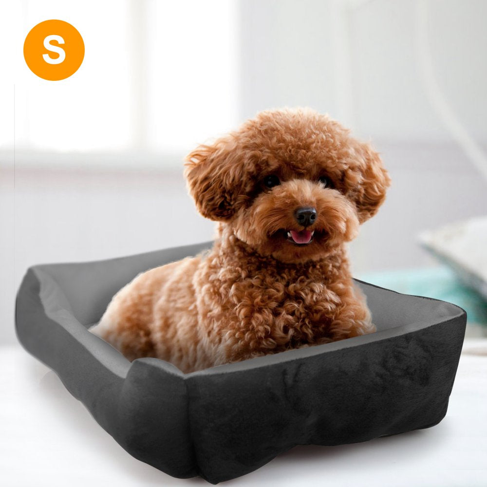 Imountek Pet Dog Bed Soft Warm Fleece Puppy Cat Cushion Black XL Animals & Pet Supplies > Pet Supplies > Cat Supplies > Cat Beds iMountek S Black 