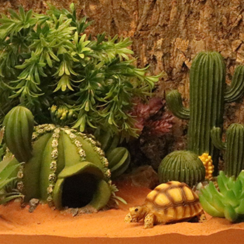 VIEGINE Terrarium Cactus Plants Habitat Decoration for Reptiles and Amphibians Artificial Landscaping Accessories for Fish Tank Animals & Pet Supplies > Pet Supplies > Small Animal Supplies > Small Animal Habitat Accessories VIEGINE   