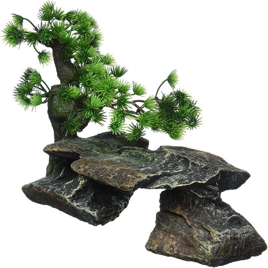 Penn-Plax Bonsai Tree on Rocks Style 1 Aquarium Decor