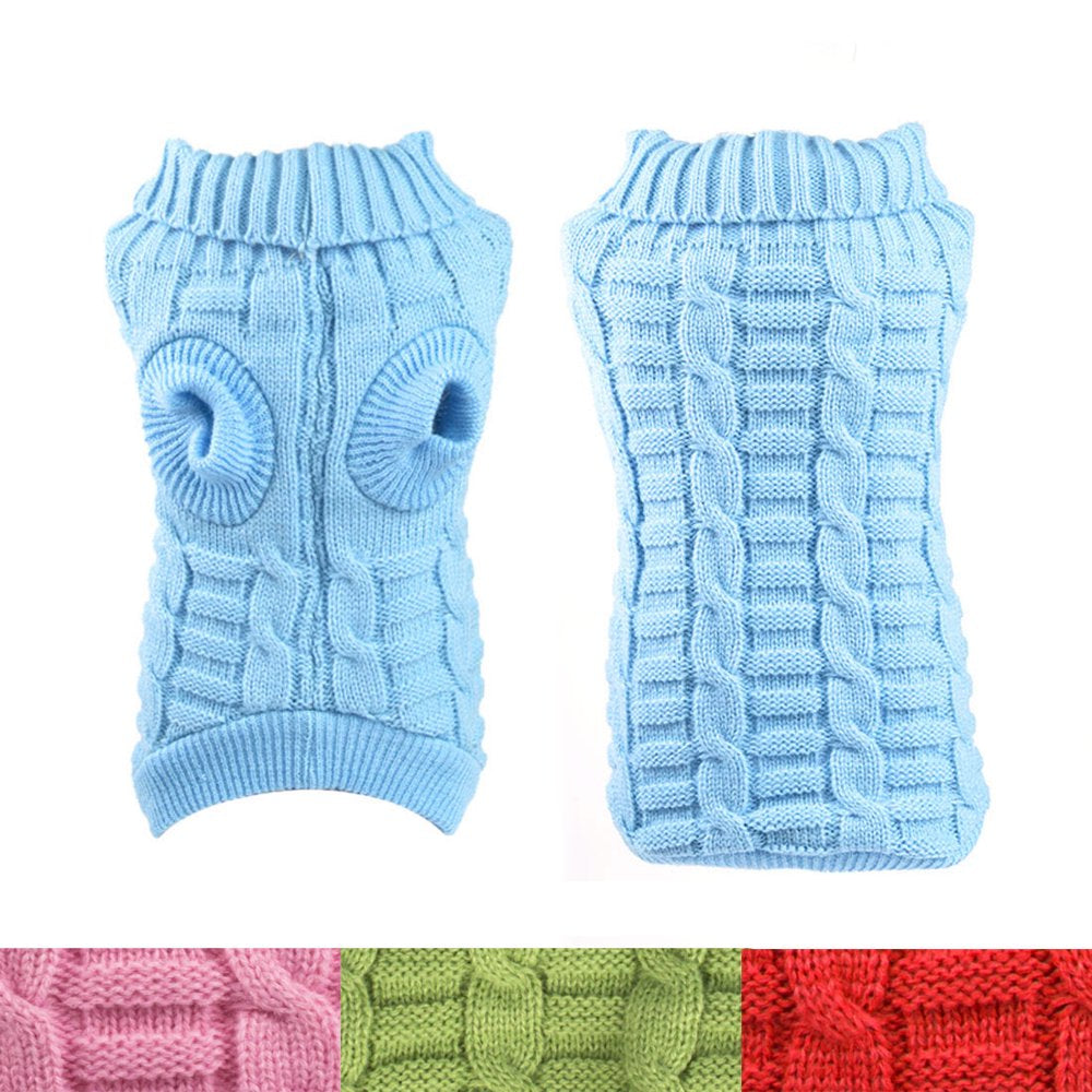 Small Dog Clothes Puppy Pet Warm Sweater Knit Coat Dog Apparel Costumes