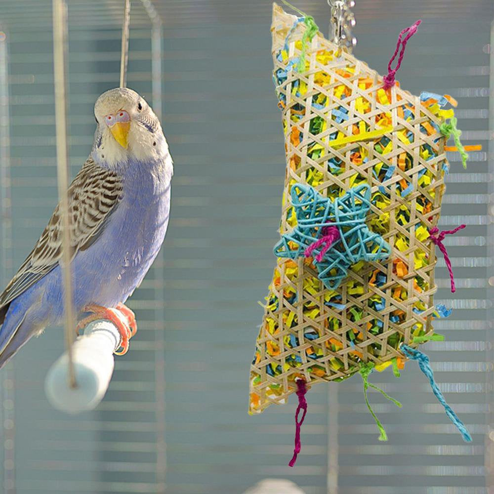 Fovolat Bird Chewing Toys Bird Shredding Toys Parrot Cage Shredder Toy Bird Shredding Toys Relieves Boredom Bird Chew Toys Enhance Mood Parrot Cage Shredder Accessories for Cockatiel Astonishing Animals & Pet Supplies > Pet Supplies > Bird Supplies > Bird Cage Accessories Fovolat   