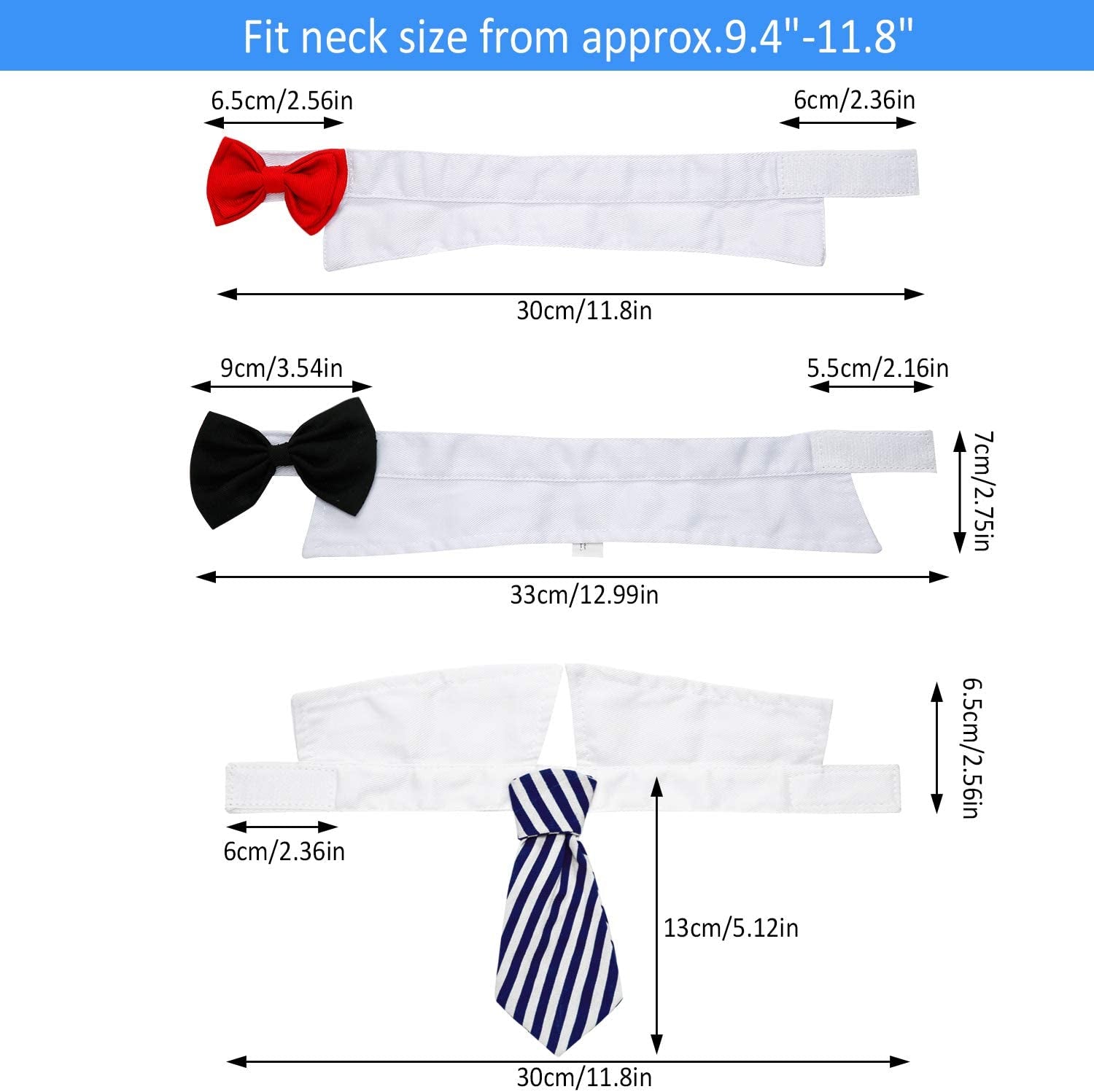 4 Pieces Pet Bow Tie Adjustable Pet Neck Tie Costume Formal Dog Collar for Small Dogs and Cats Puppy Grooming Ties Party Accessories (S, Black, Red, Red White, Blue White) Animals & Pet Supplies > Pet Supplies > Dog Supplies > Dog Apparel Syhood   