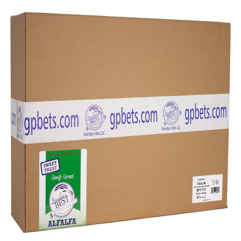 Grandpa'S Best Alfalfa Hay 5Lb Loose Boxed Hay for Small Animals Animals & Pet Supplies > Pet Supplies > Small Animal Supplies > Small Animal Food Grandpa's Best   