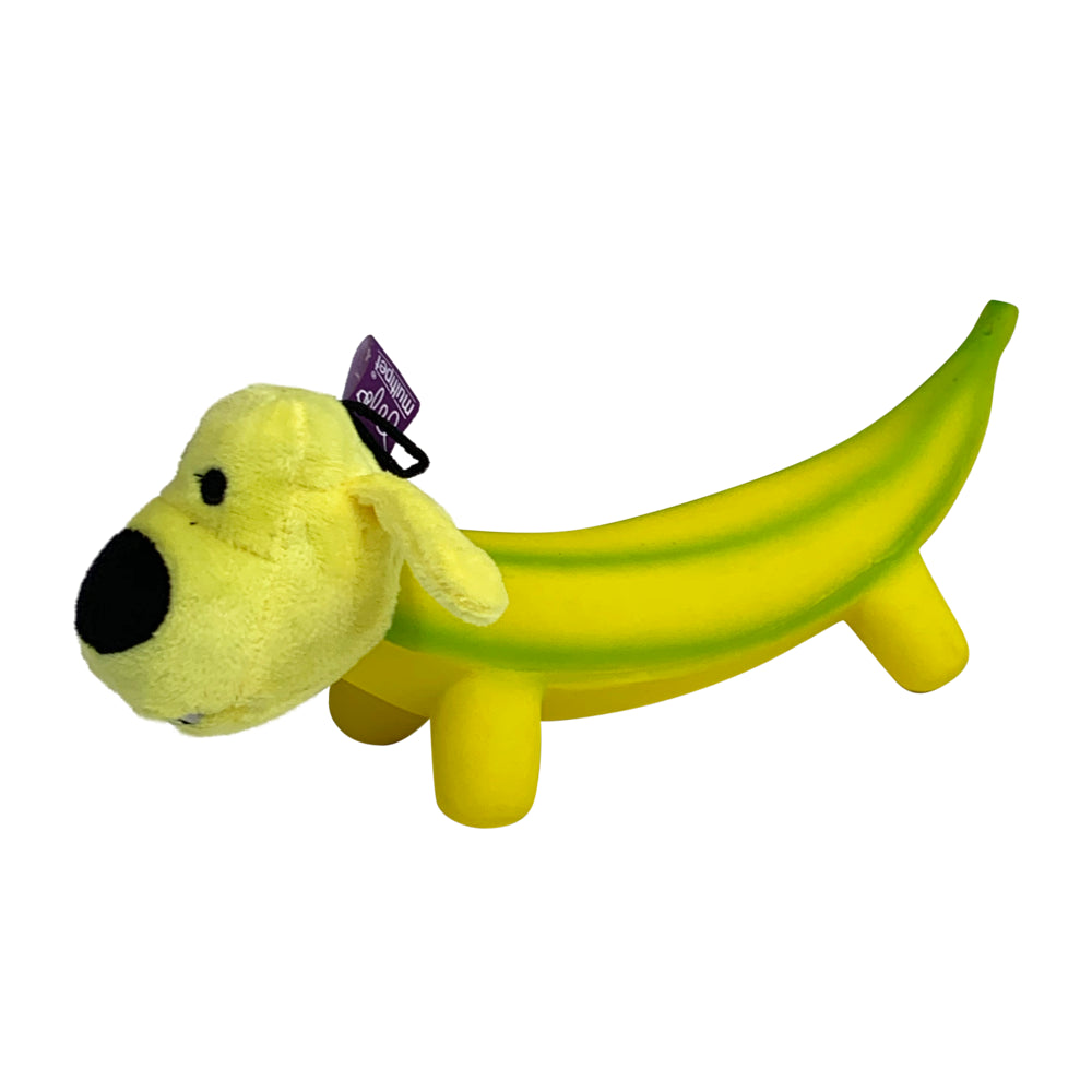 Multipet Smiling Dog Loofa Pals Latex Plush Dog Toy, Banana Shaped Animals & Pet Supplies > Pet Supplies > Dog Supplies > Dog Toys Multipet   