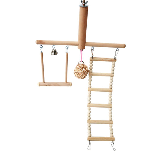 Bird Cage Stand for Play Gym Conure Parrot Perch Playground Climbing Ladder Swing Rattan Ball Chew Toys Animals & Pet Supplies > Pet Supplies > Bird Supplies > Bird Gyms & Playstands WANGFUFU   