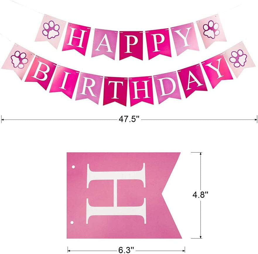 ADOGGYGO Dog Birthday Bandana Girl - Birthday Party Supplies - Pink Tutu Skirt Crown Hat Scarf Happy Birthday Banner Dog Girl Birthday Outfit for Pet Puppy Cat Girl (Pink) Animals & Pet Supplies > Pet Supplies > Dog Supplies > Dog Apparel ADOGGYGO   