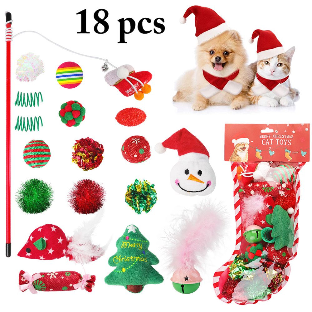 Legendog Interactive Christmas Cat Toy, Gift Set, Indoor, 18 Piece Animals & Pet Supplies > Pet Supplies > Cat Supplies > Cat Toys Legendog   