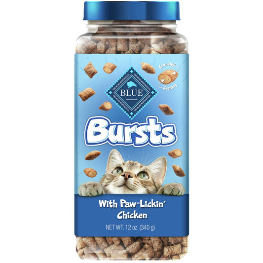 Blue Buffalo Bursts Chicken Flavor Crunchy Treats for Cats, Whole Grain, 12 Oz. Tub Animals & Pet Supplies > Pet Supplies > Cat Supplies > Cat Treats Blue Buffalo   