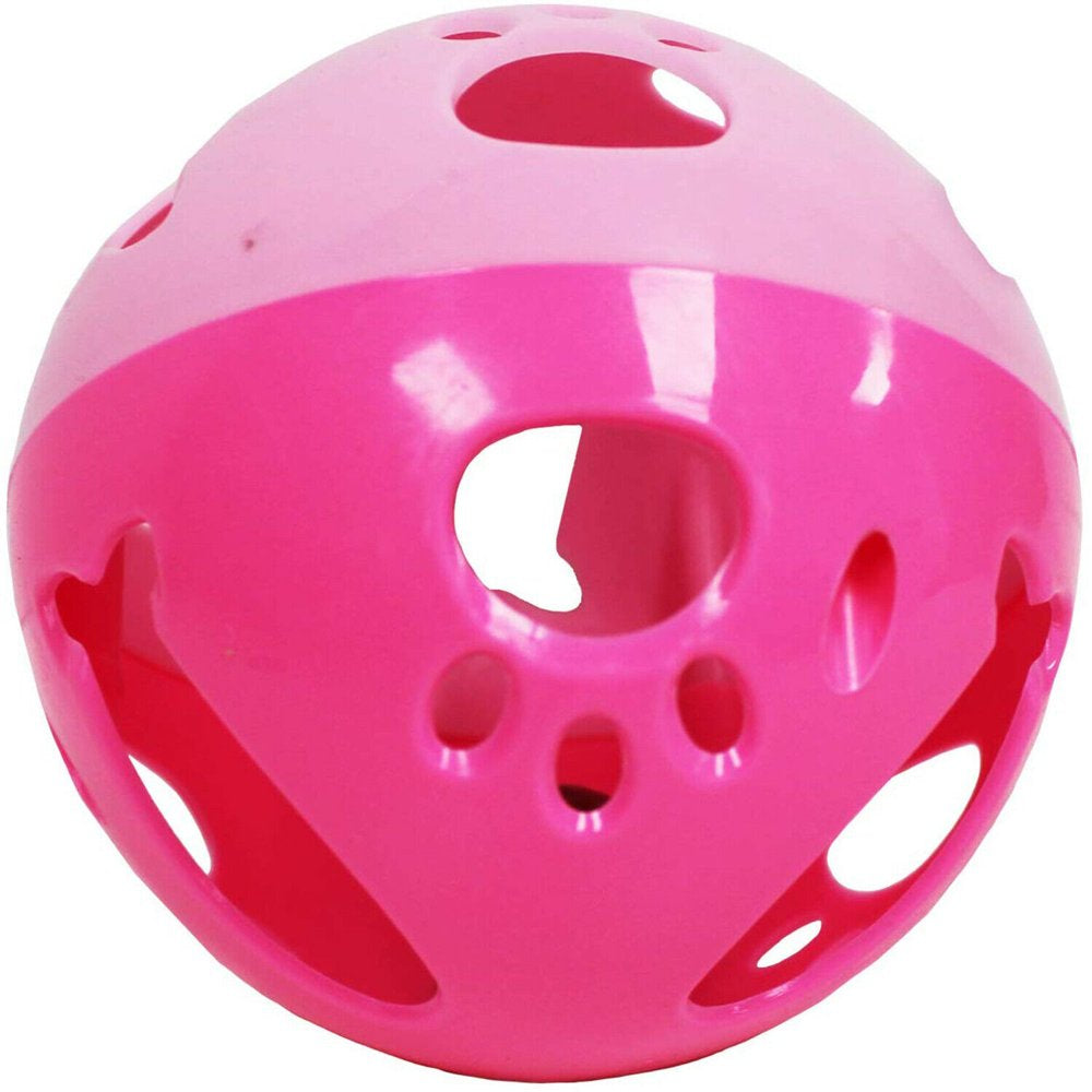 Pets First Large Size Cat Ball with Bell Toy for Cats Kittens and Other Animals - Large Size for Extra Fun, Rings as It Moves - Pink Animals & Pet Supplies > Pet Supplies > Cat Supplies > Cat Toys PETS FIRST INC   