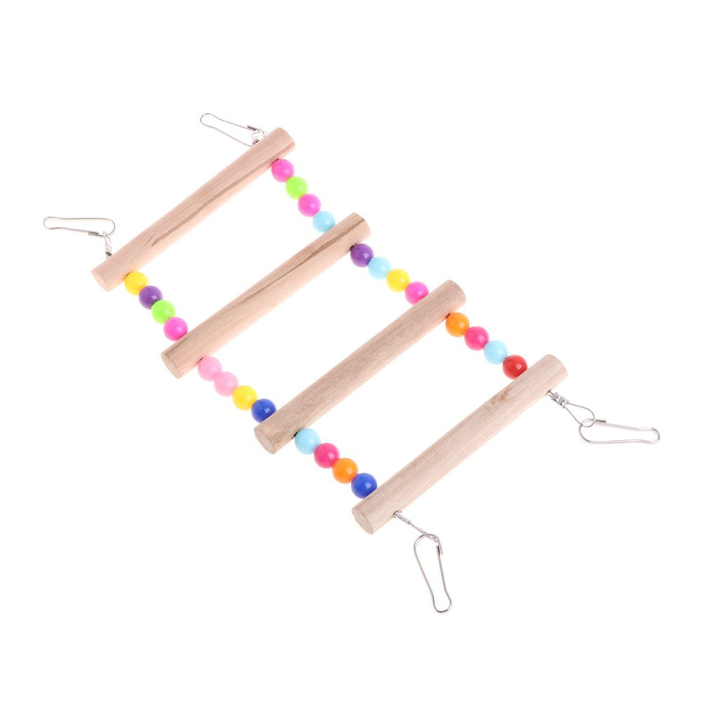 Pet Ladder Bird Toys for Parrots Crawling Bridge Wooden Cage Perch Swing Toy Animals & Pet Supplies > Pet Supplies > Bird Supplies > Bird Ladders & Perches BYDEZCON   