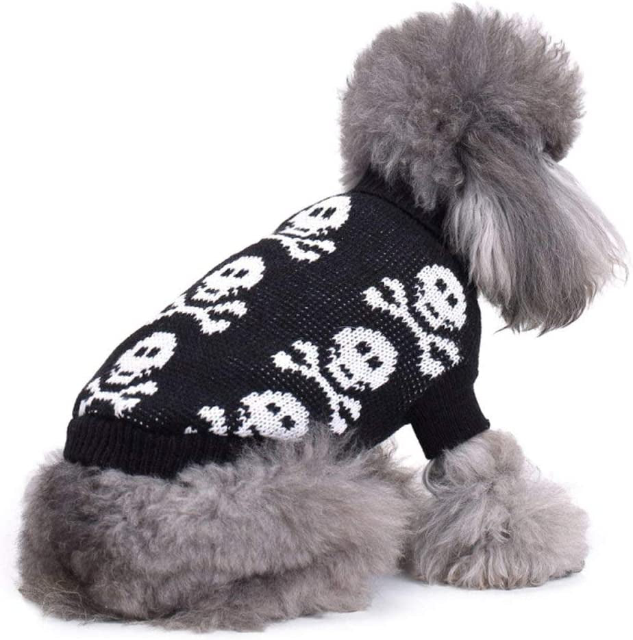 S-Lifeeling Skull Dog Sweater Holiday Halloween Christmas Pet Clothes Soft Comfortable Dog Clothes - Black,Xxl Animals & Pet Supplies > Pet Supplies > Dog Supplies > Dog Apparel PL   