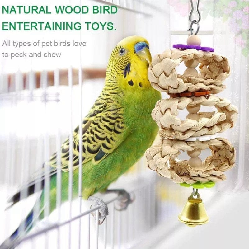 Bird Parrot Swing Toys Chewing Standing Hanging Perch Hammock Climbing Ladder Bird Cage for Budgerigar Parakeet Conure Animals & Pet Supplies > Pet Supplies > Bird Supplies > Bird Ladders & Perches NOBRAND   