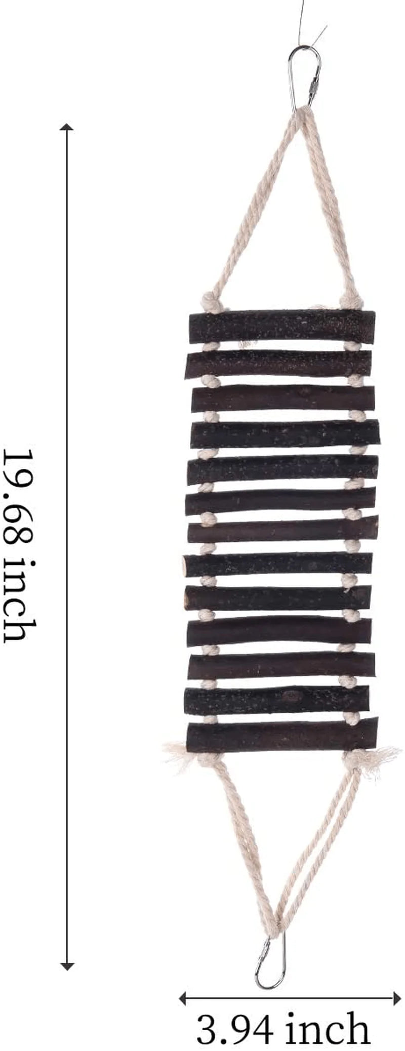 Bird Wooden Ladder Bridge, 14-Inches Long, Made with Raw Wood and Edible Dye, Easy Installation, Ideal for Small to Medium Birds Animals & Pet Supplies > Pet Supplies > Bird Supplies > Bird Ladders & Perches Tu   