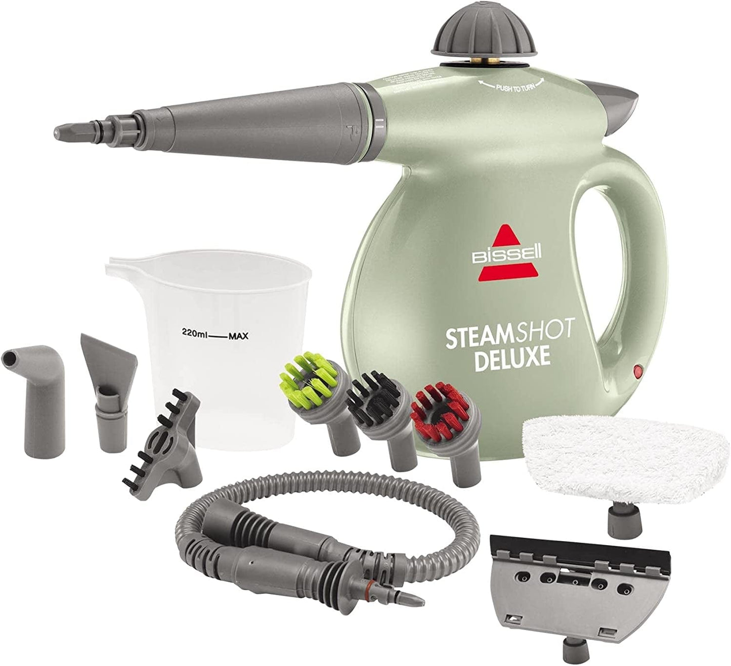 BISSELL Steamshot Deluxe Hard Surface Steam Cleaner with Natural Sanitization, Multi-Surface Tools Included to Remove Dirt, Grime, Grease, and More, 39N7A